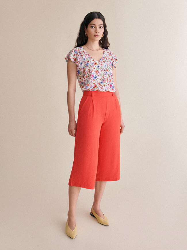Pantalón culotte fluido Coral