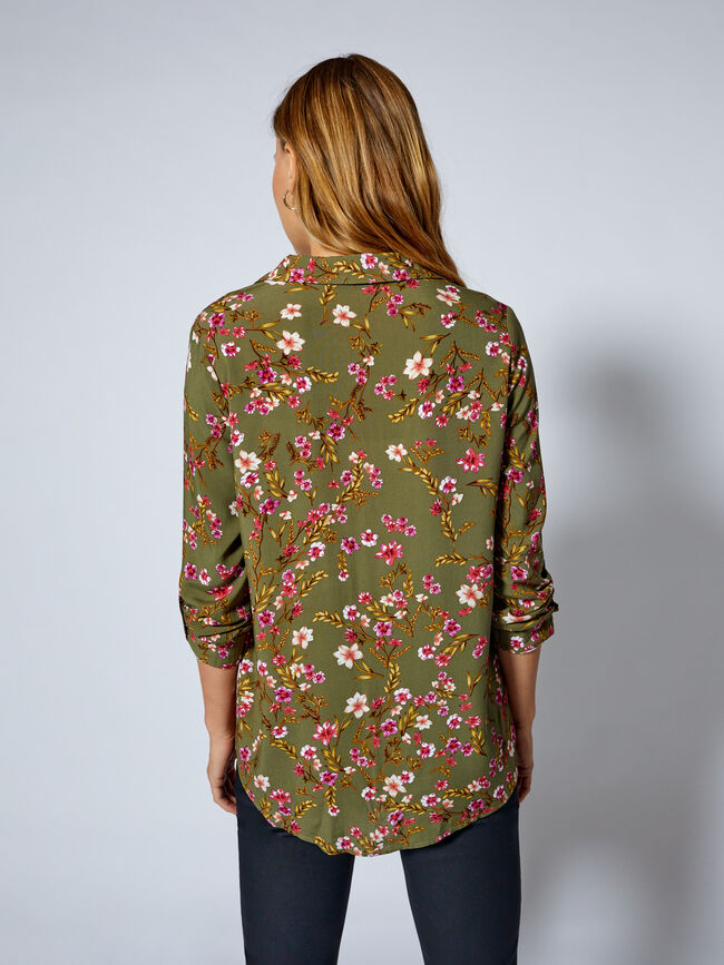 blusa visco print Kaki