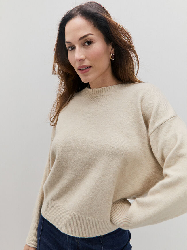 JERSEY CUELLO REDONDO Camel