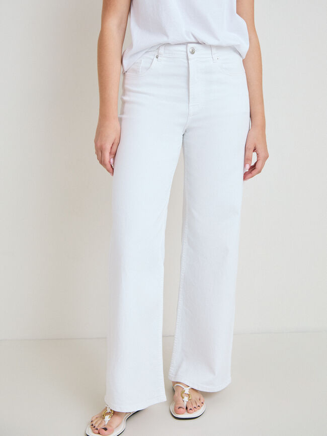 WIDE LEG B&Aacute;SICO Blanco Optico