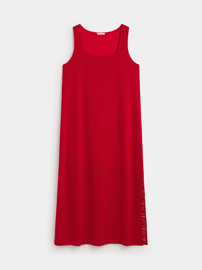 VESTIDO EYELET ROJO Rojo