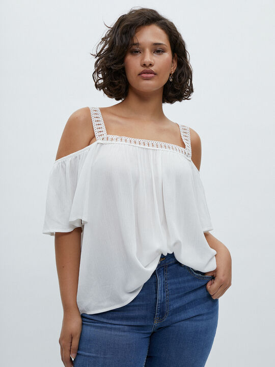 TOP TIRANTES CROCHET Blanco Optico image number null