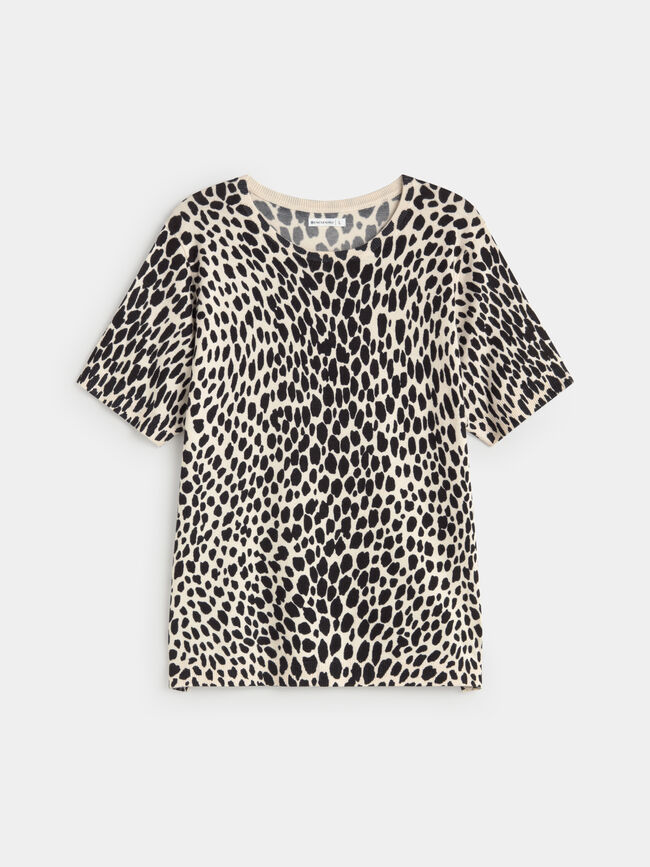 JERSEY MANGA CORTA ESTAMPADO Crudo