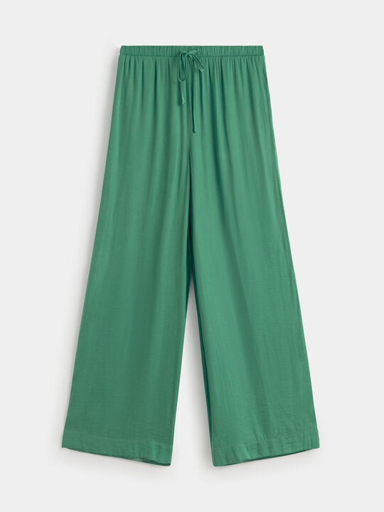 PANTALÓN ANCHO CORDÓN Verde Pino image number null