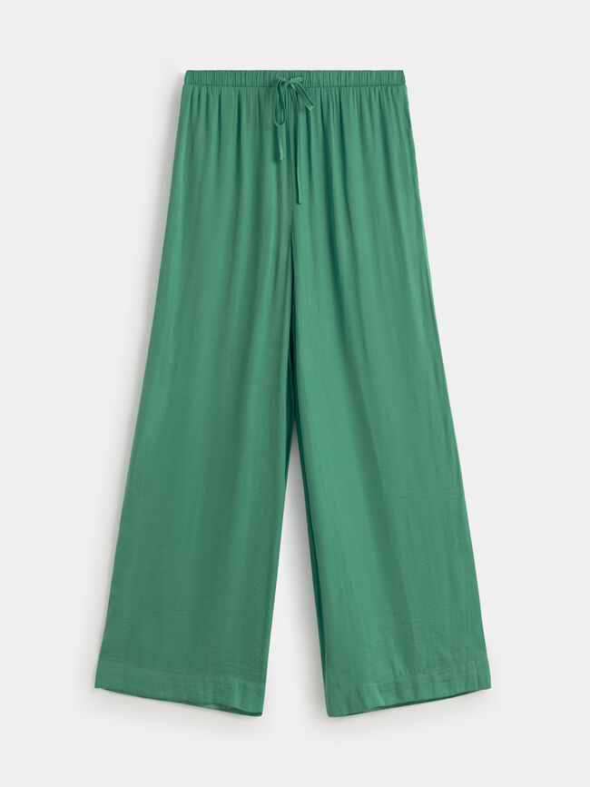 PANTALÓN ANCHO CORDÓN Verde Pino