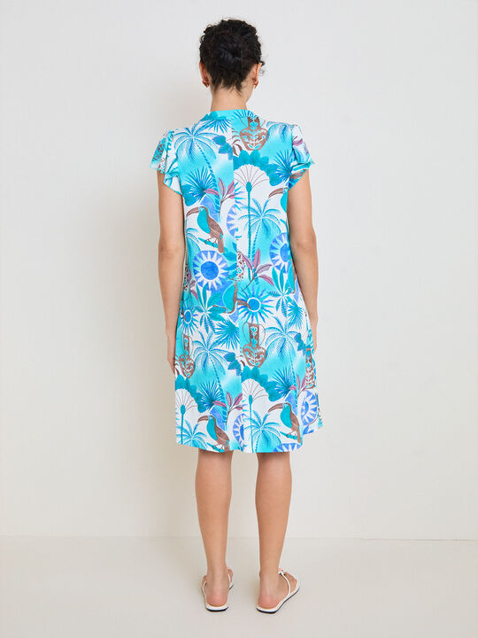 VESTIDO VOLANTE ESTAMPADO Estampado 1 image number null