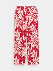 PANTALON RECTO ESTAMPADO Rojo