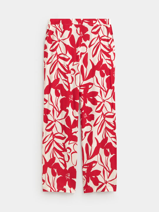 PANTALON RECTO ESTAMPADO Rojo image number null