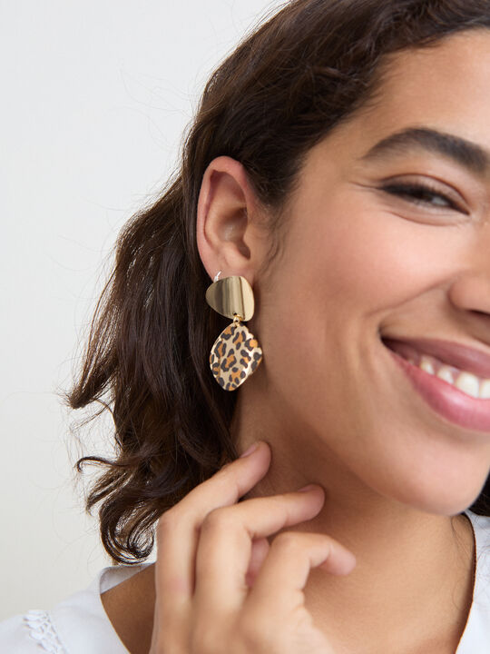 PENDIENTE ESTAMPADO ANIMAL Oro image number null