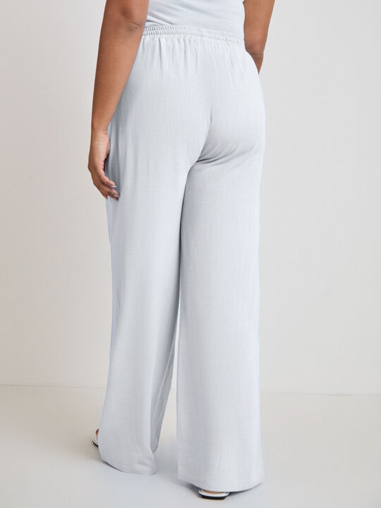 PANTAL&Oacute;N R&Uacute;STICO LARGO Blanco Hueso image number null