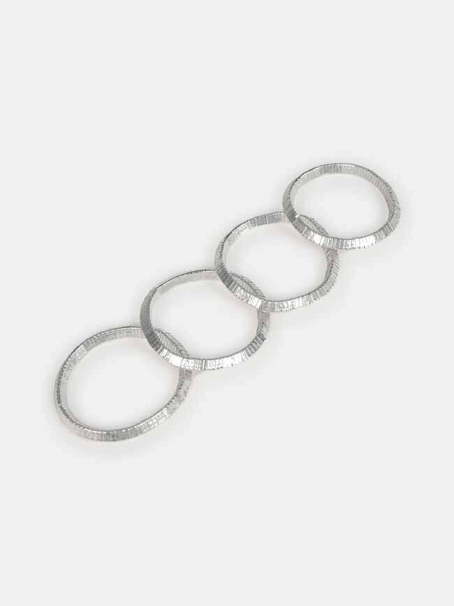 PACK PULSERAS PLATEADAS Plata