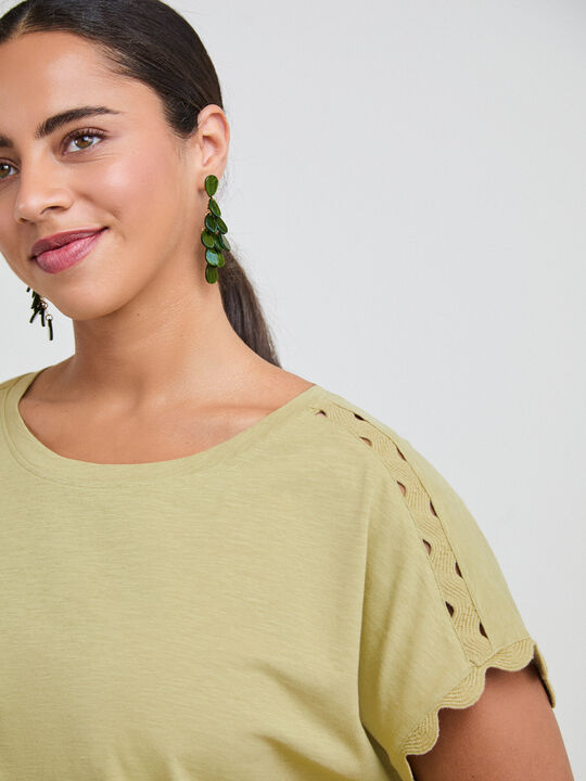 CAMISETA ONDULINA Verde salvia image number null