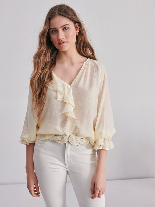 Blusa volante Blanco Optico image number null