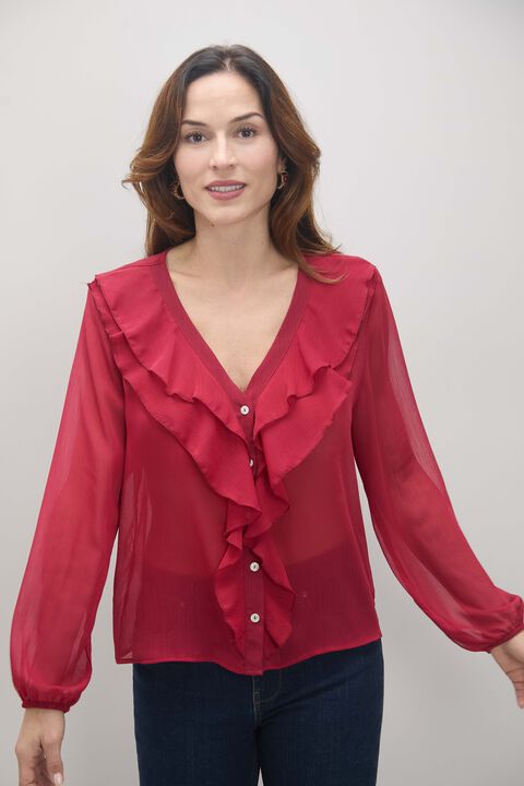 blusa volantes Rojo image number null