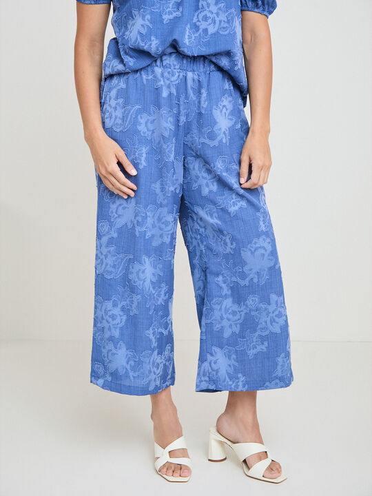 PANTAL&Oacute;N CULOTTE FLUIDO Azul Grisaceo image number null