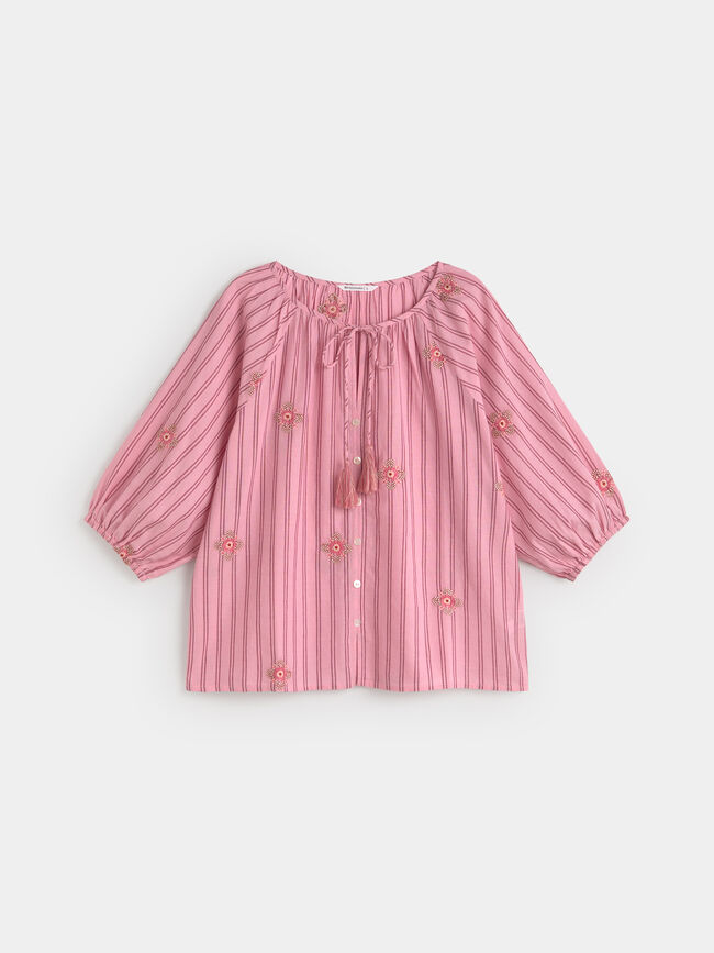 BLUSA BORDADOS RAYA Rosa Chicle