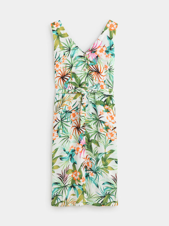 VESTIDO CAMISERO MIDI Blanco Optico