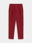 PANTALON DETALLE CINTURA ROJO OXIDO