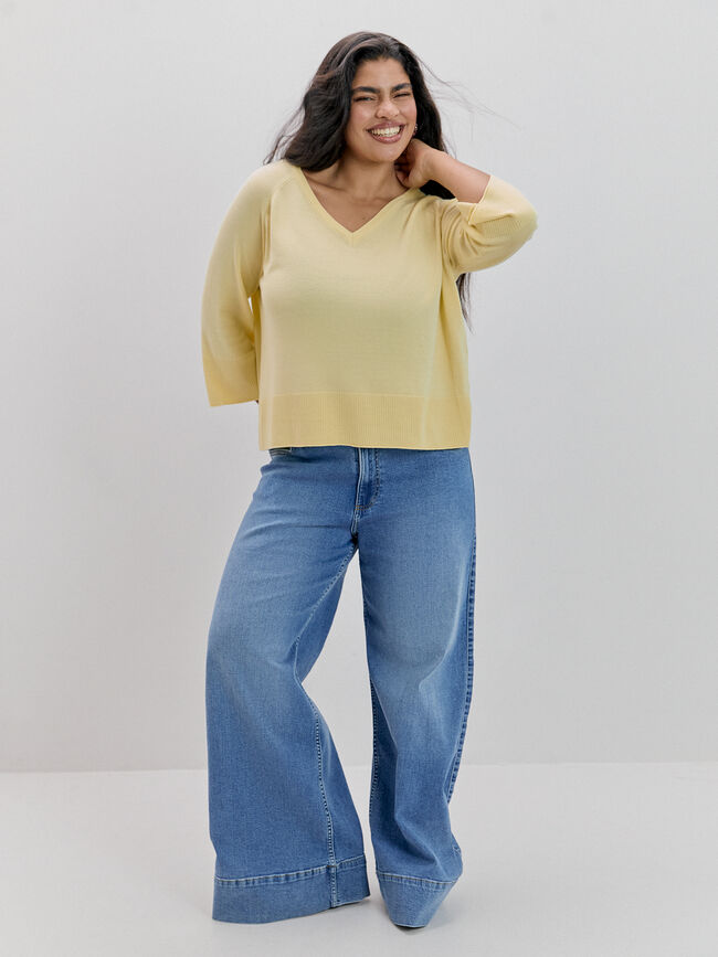 JERSEY CUELLO PICO Amarillo Pastel