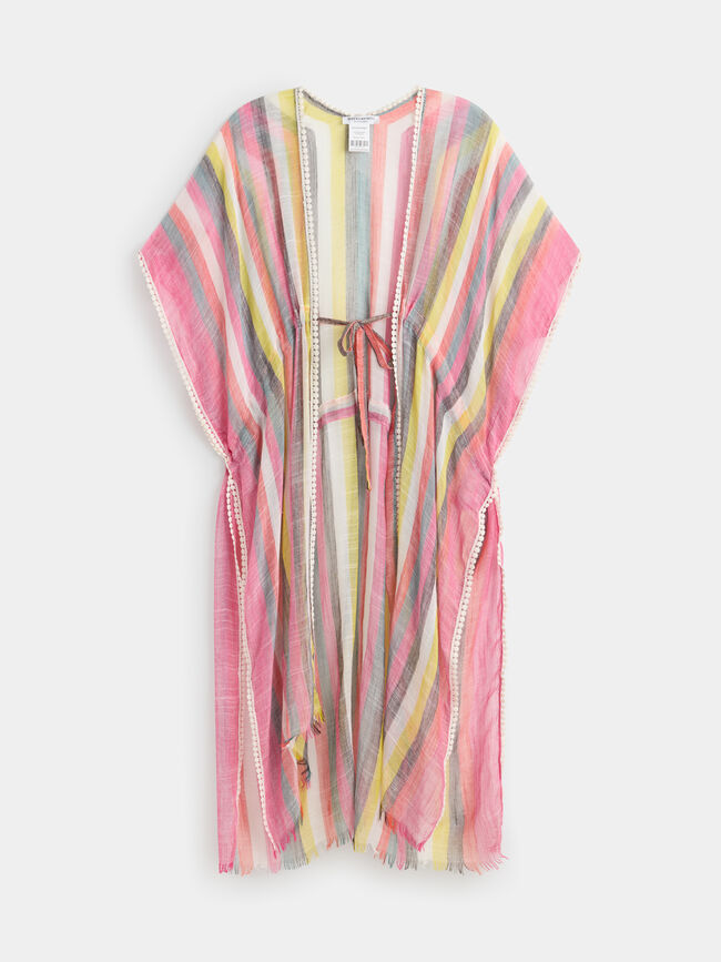 CAFTÁN ESTAMPADO RAYAS Multicolor