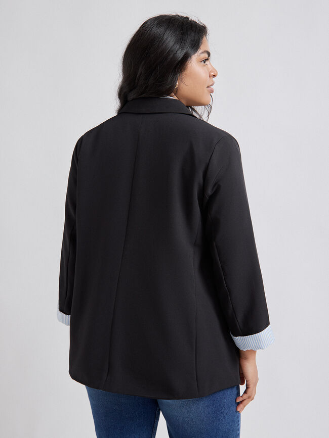 BLAZER PUÑO RAYAS Negro