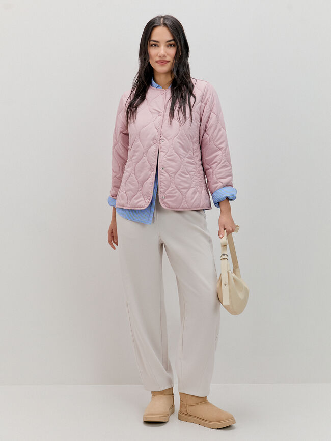 CHAQUETA ACOLCHADA CUELLO Rosa