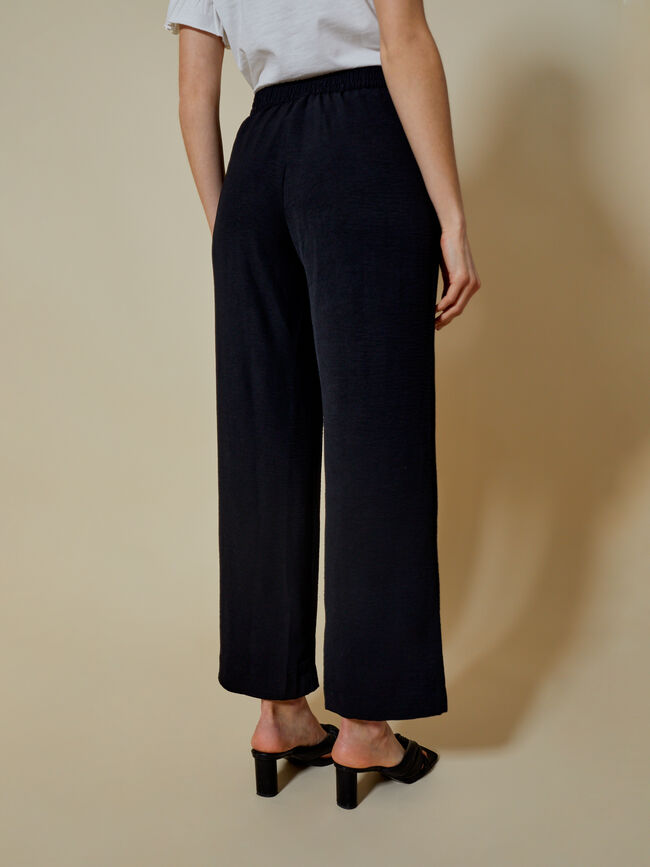 Pantalón palazzo fluido Negro