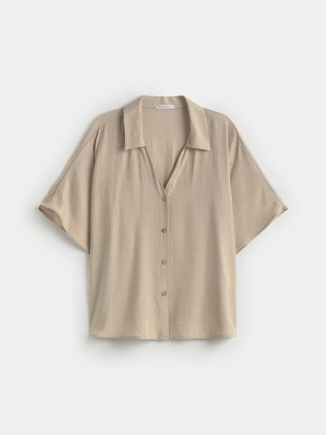 CAMISA ANCHA  CONJUNTO Blanco Hueso