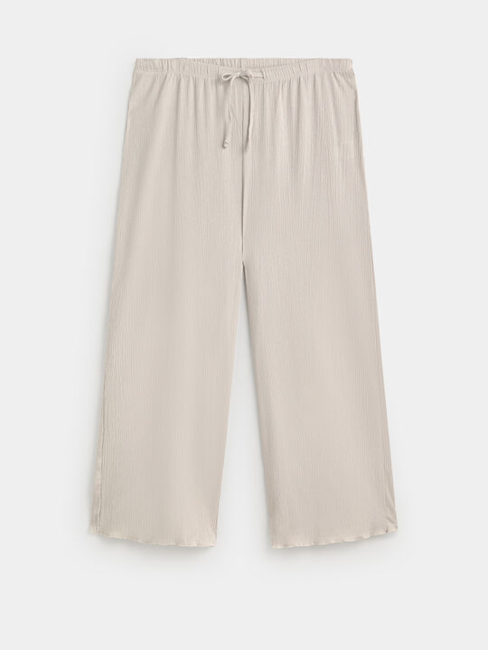 PANTALON TEXTURA CULOTTE Piedra image number null