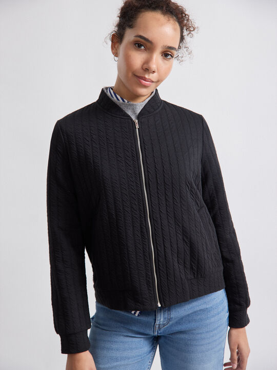 CHAQUETA BOMBER Negro image number null
