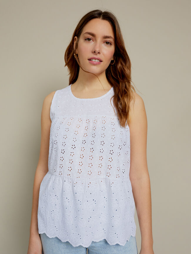 TOP BORDADO Blanco Optico