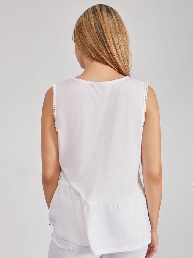 TOP ALGODÓN BORDADO Blanco Optico