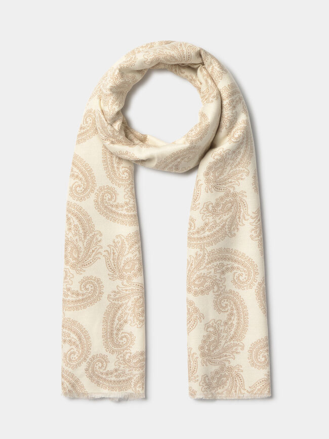 PA&Ntilde;UELO ESTAMPADO PAISLEY Crudo