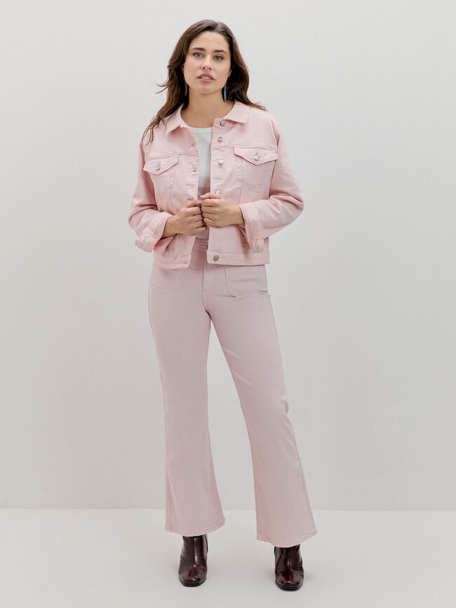 CAZADORA VAQUERA BASICA Rosa