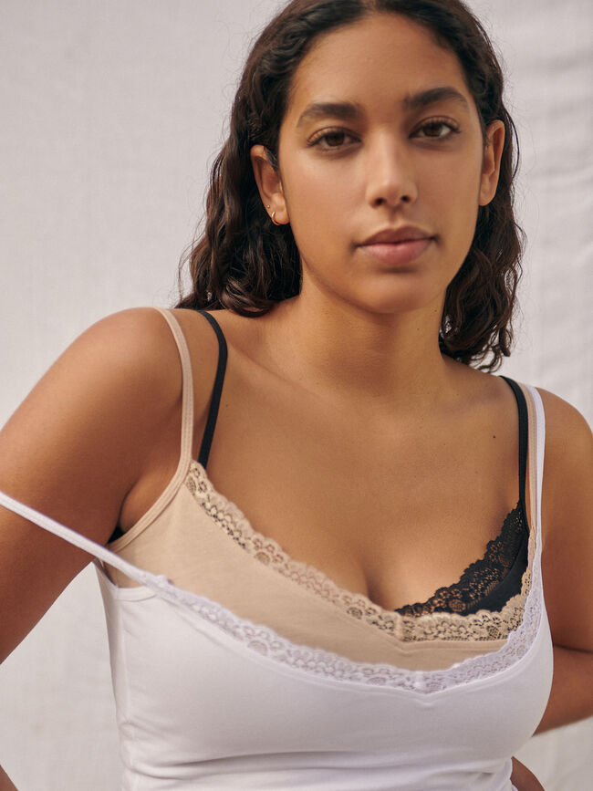TOP encaje Blanco Optico