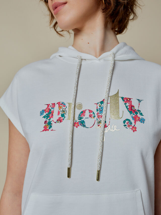 Sudadera manga corta Blanco Optico