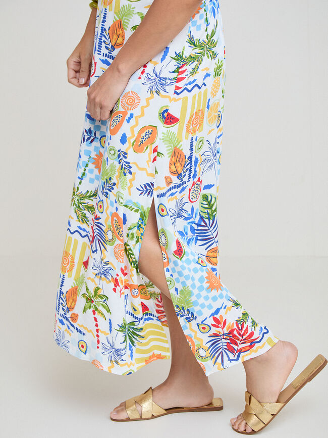 FALDA ESTAMPADA Crudo