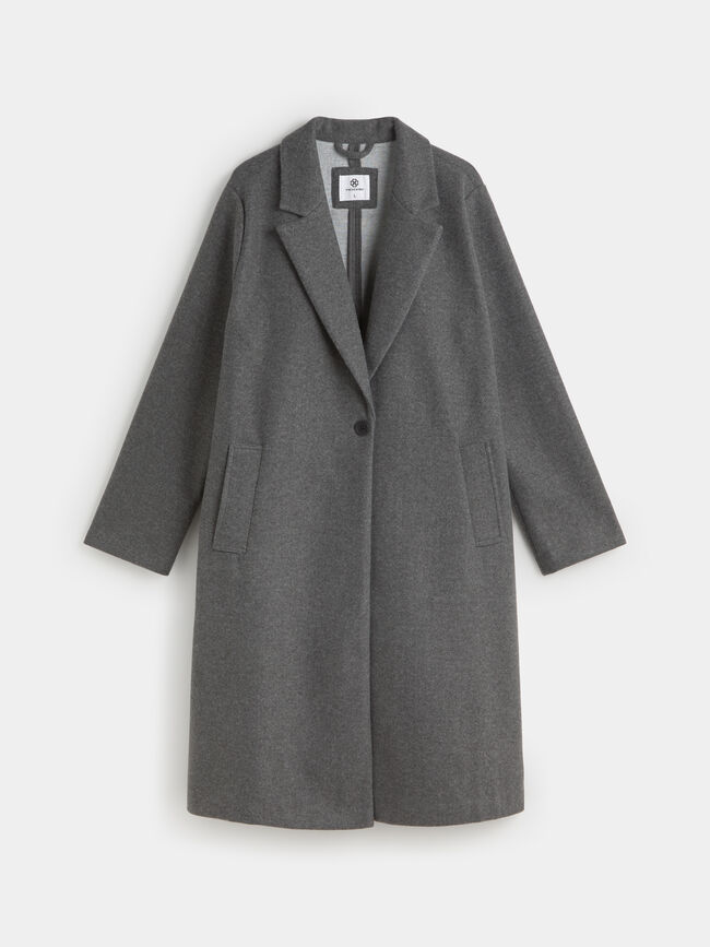 ABRIGO LARGO PAÑO Gris vigore cla