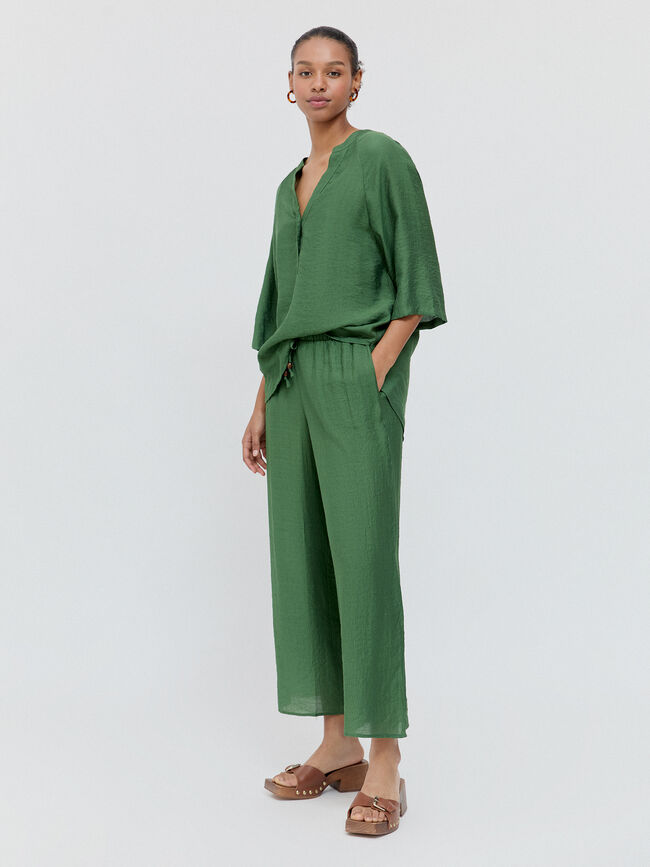 TÚNICA CUELLO MAO Verde Amazona