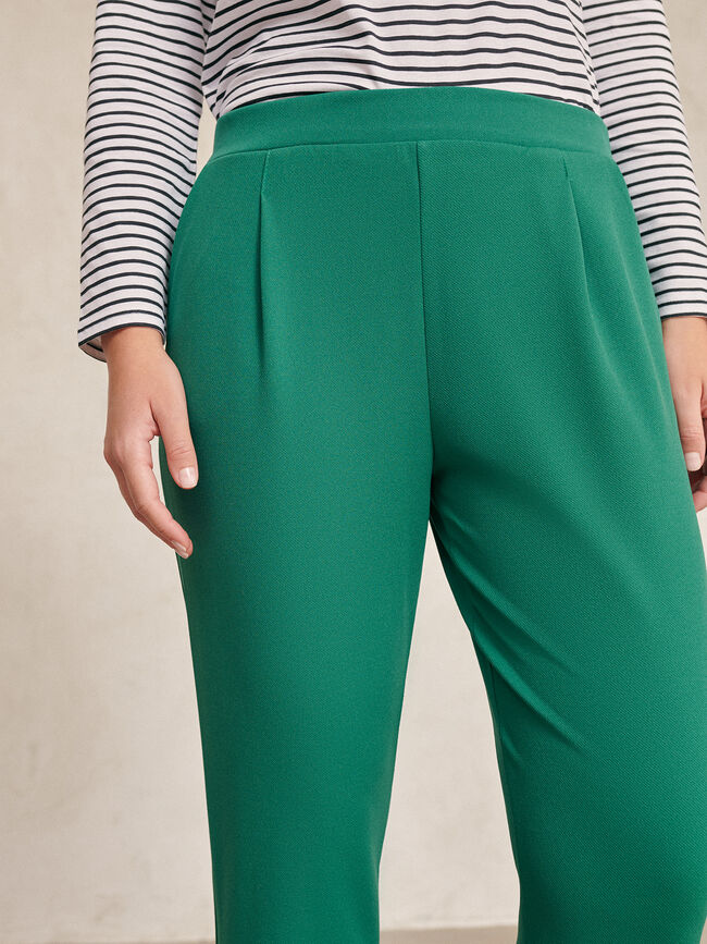 PANTALÓN PINZAS SLIM FIT Verde Viridian