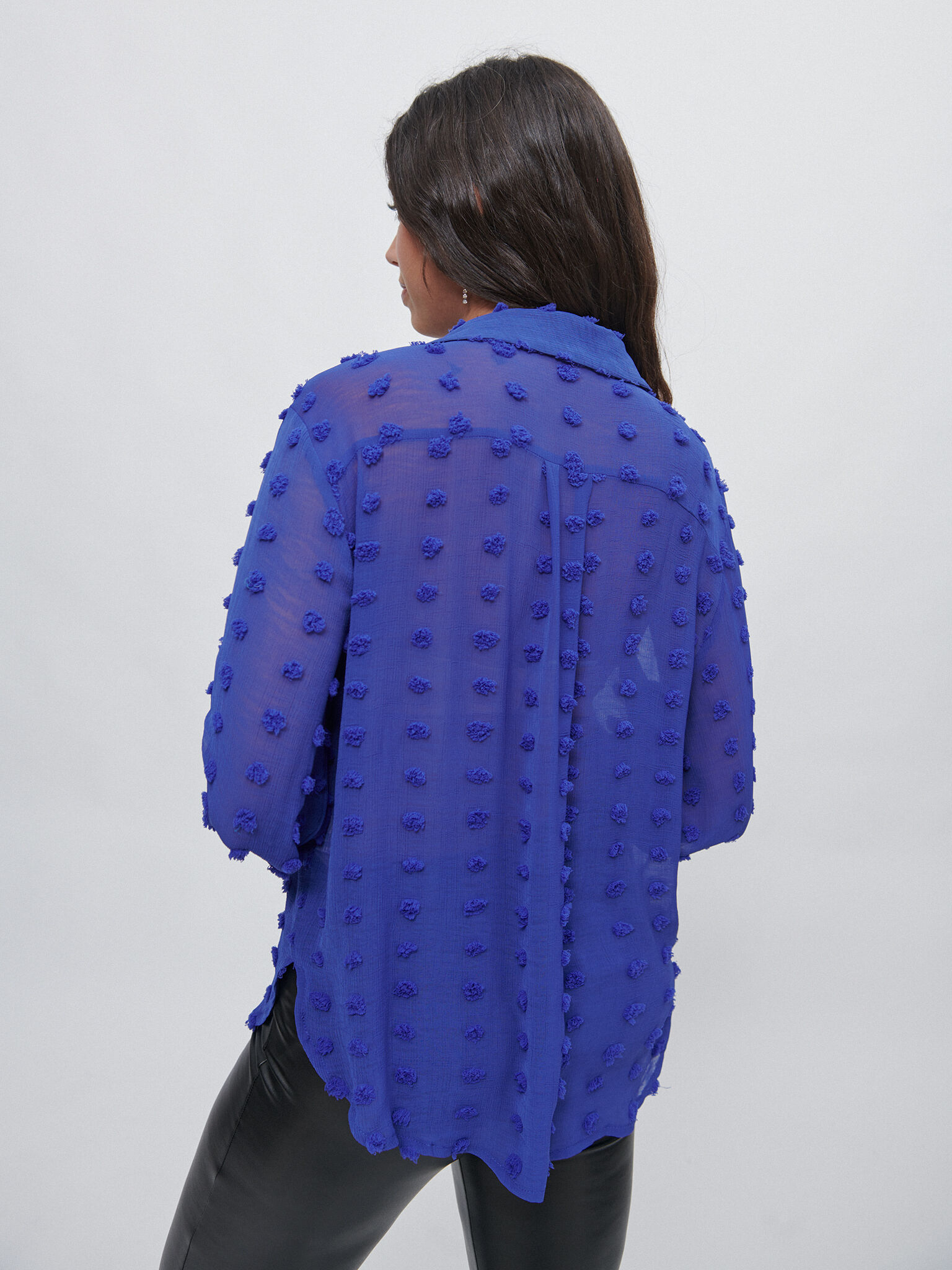 Camisa semitransparente clearance