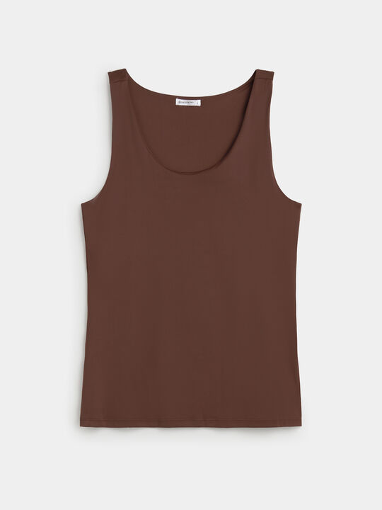 CAMISETA TIRANTE ANCHO Marron image number null