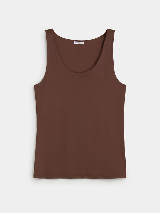 CAMISETA TIRANTE ANCHO Marron