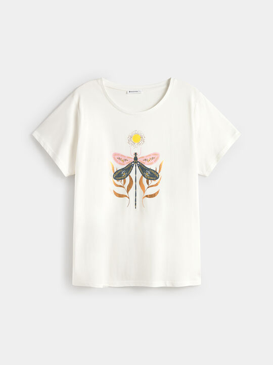 CAMISETA LIB&Eacute;LULA BRILLANTE Crudo image number null