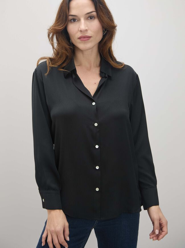 CAMISA SATINADA Negro