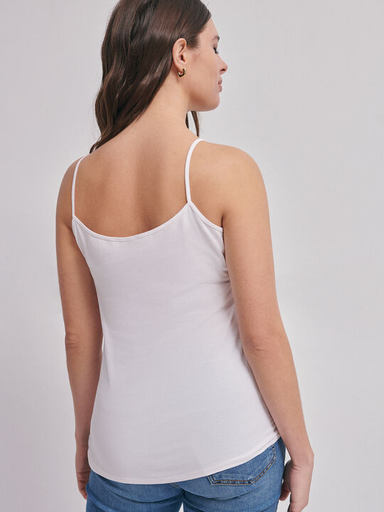 TOP PUNTILLA ALGODÓN Blanco Optico image number null