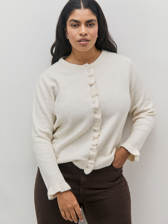 CARDIGAN RUFFLE Crudo image number null