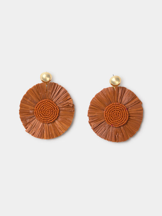 PENDIENTES FLOR NATURAL Teja image number null