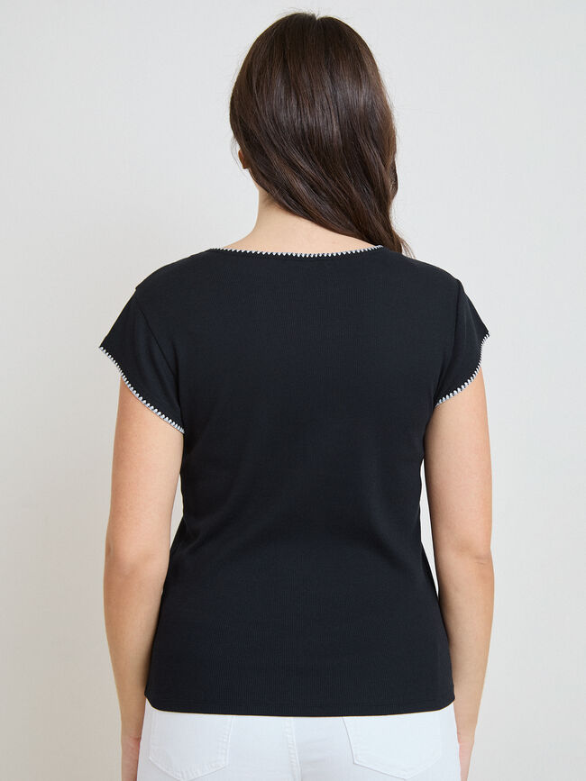 CAMISETA CANALE DETALLE Negro