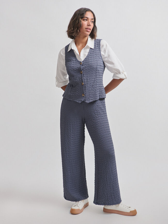 CHALECO TEXTURA Vintage Blue